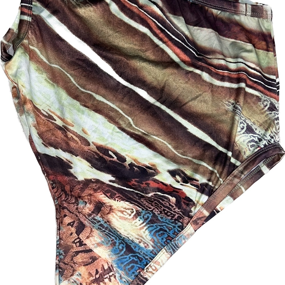 Multicolor Abstract Print Top